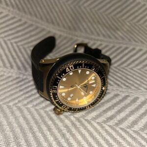 53mm‎ Swiss Legend Neptune Gold Men's Quartz Wristwatch Swiss Stainless Steel D4